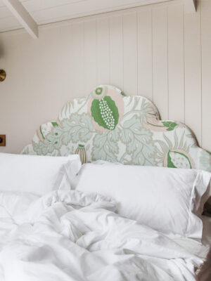 Fabric Headboard in Olive