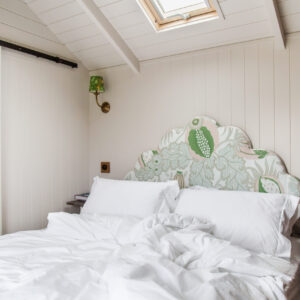 Fabric Headboard in Olive - Image 3