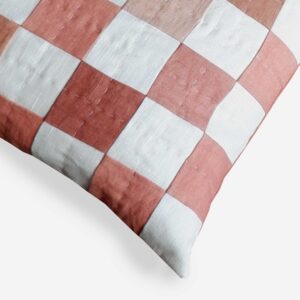 Chequered Hand Quilted Cushion - Image 2