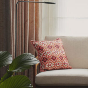 Multicolour patterned Georgia cushion on chair