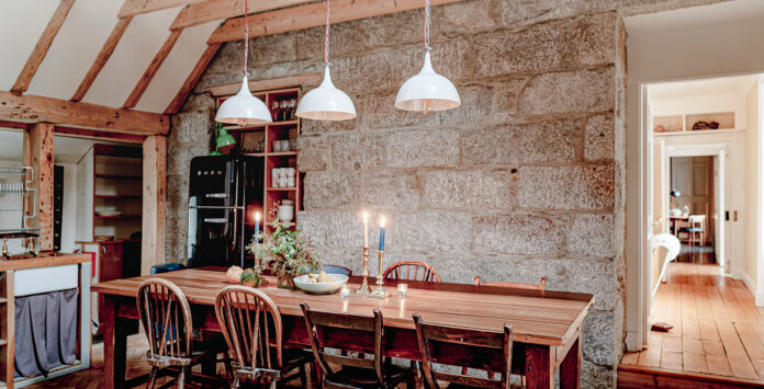 Dining table at Dell Lodge, Cairngorms