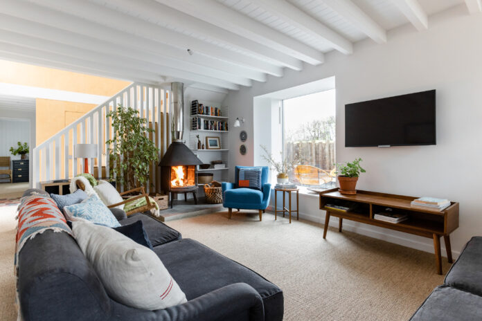 Living room at The Cob, Bude