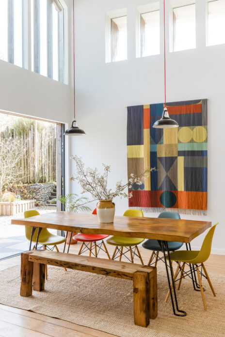 Dining table at The Cob, Bude