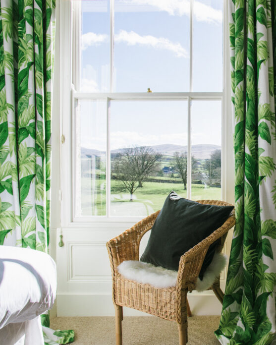 Armchair next to windo at Brownber Hall, Cumbria