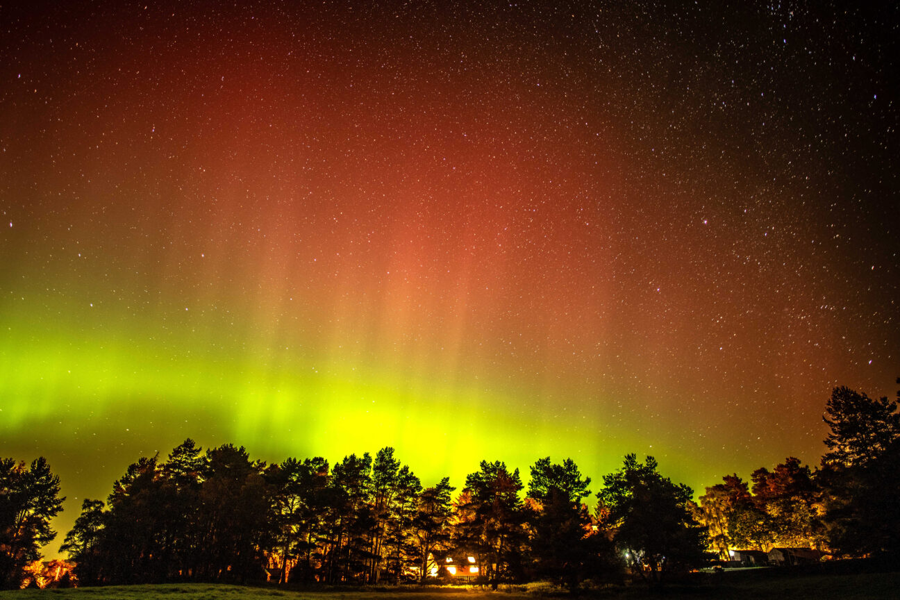 Aurora Borealis above the cabin