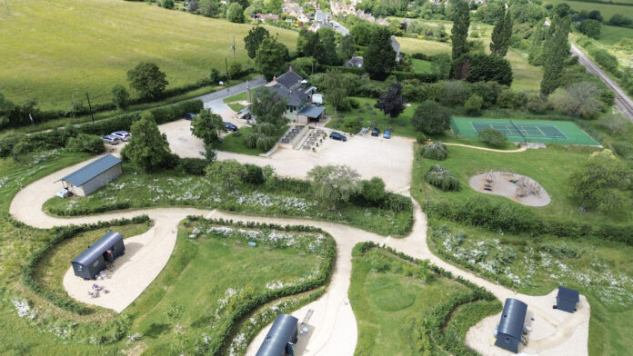 Huts at The Royal Oak, Gloucestershire