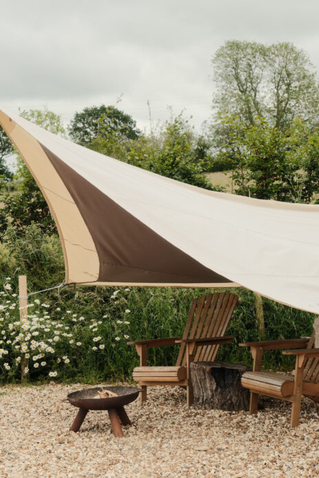 Huts at The Royal Oak, Gloucestershire
