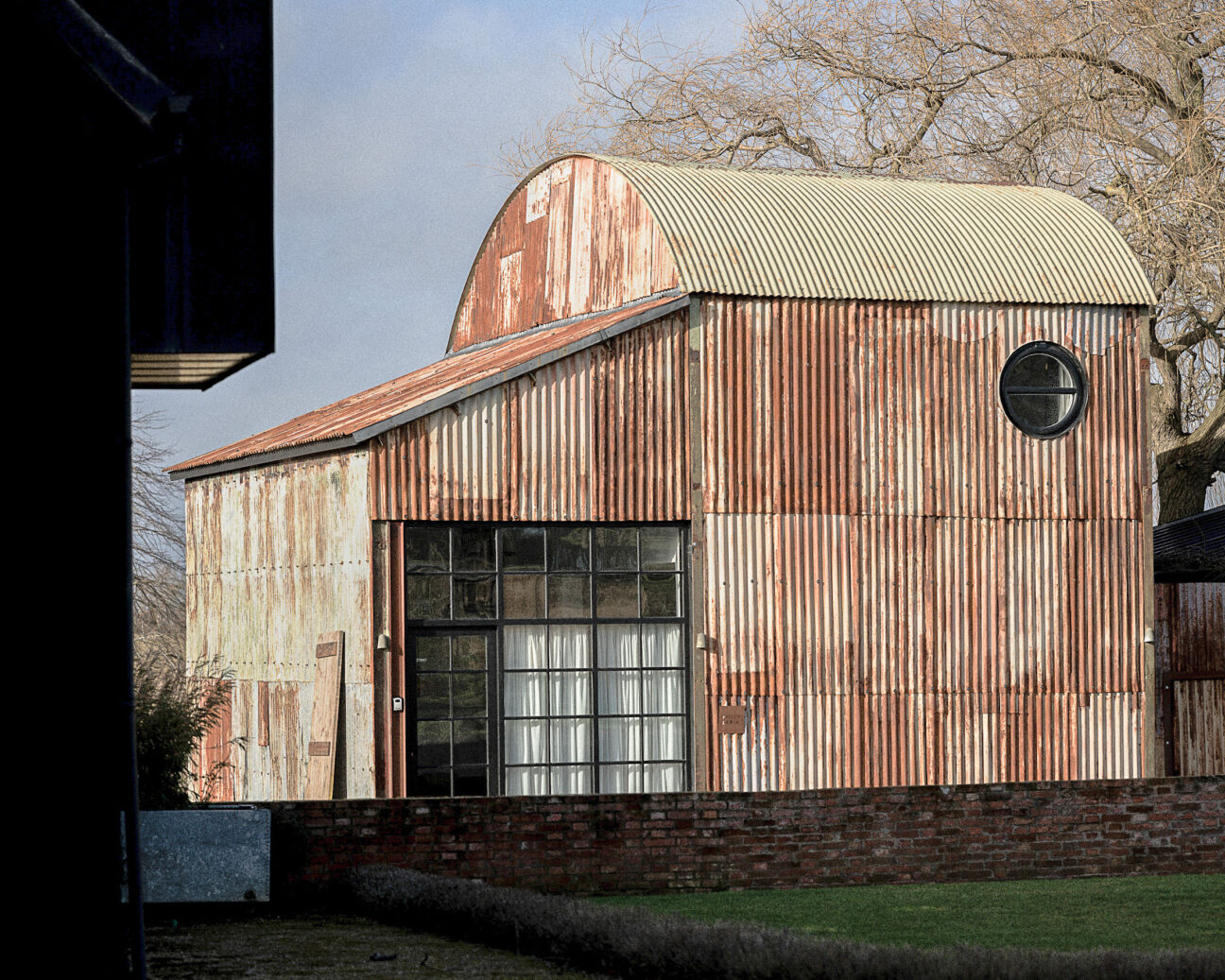 Converted barn building at Bonington Farm, a reimagined farm in Nottinghamshire.